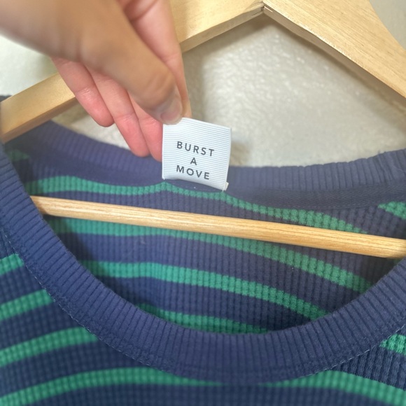 Offline by Aerie Striped Blue and Green Sweater - Picture 4 of 8